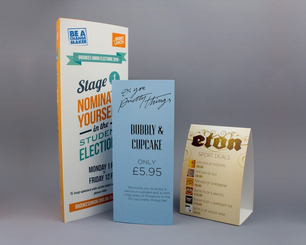 Table Tents Printing Sunderland
